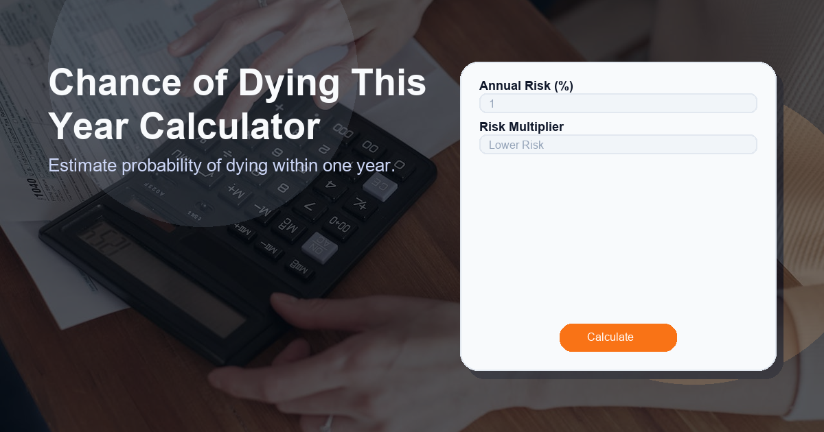 Estimate probability of dying within one year.