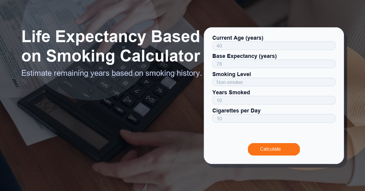 Estimate remaining years based on smoking history.