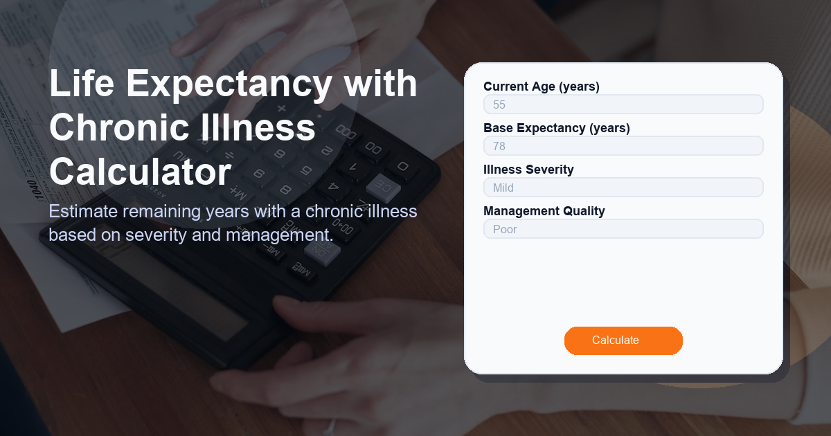 Estimate remaining years with a chronic illness based on severity and management.