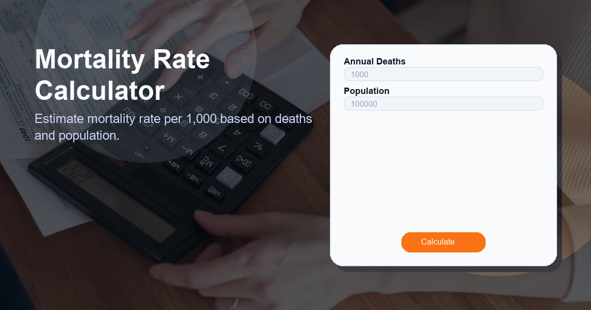 Estimate mortality rate per 1,000 based on deaths and population.