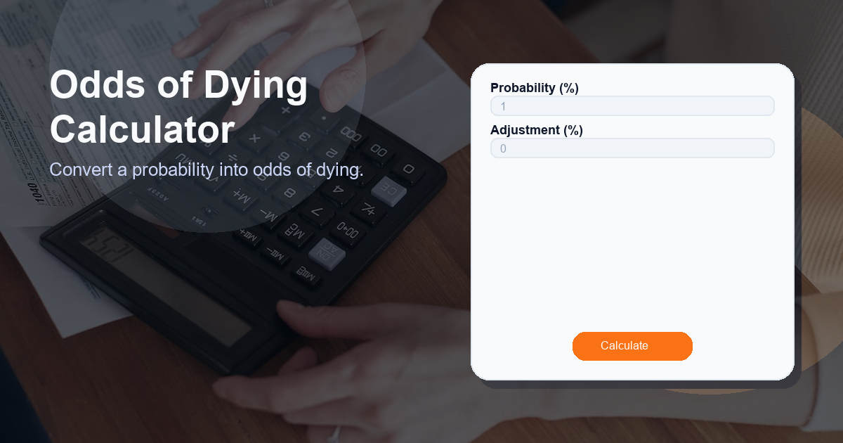 Convert a probability into odds of dying.