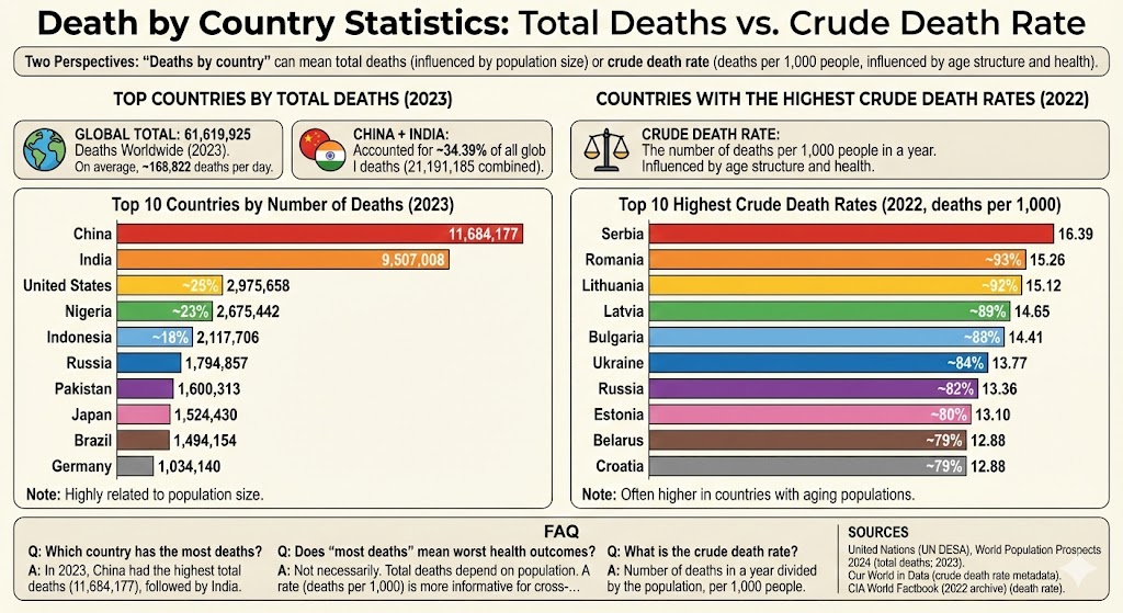 death by country statistics