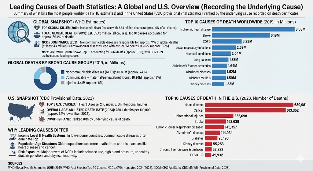 leading causes of death statistics